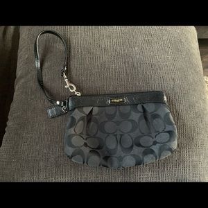Black authentic coach wristlet
